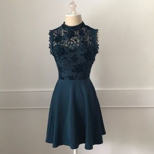 Teal Lace Dress